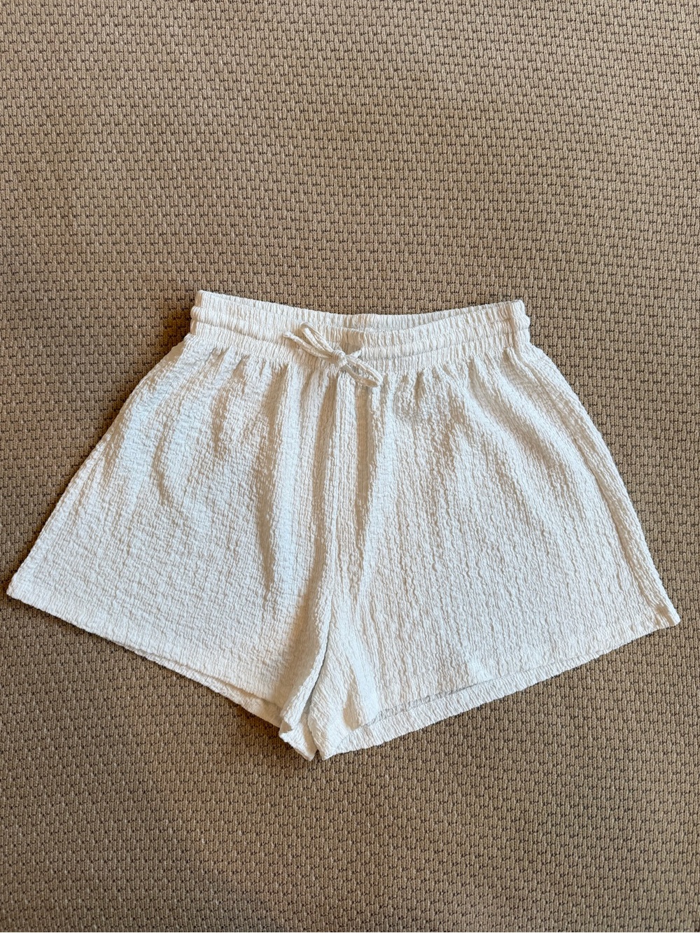 H&M Cream Drawstring Shorts